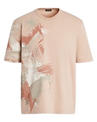 T-shirt girocollo stampata rosa di Zegna