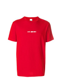 T-shirt girocollo stampata rossa e bianca di Aimé Leon Dore