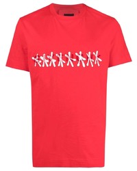 T-shirt girocollo stampata rossa e bianca di Givenchy