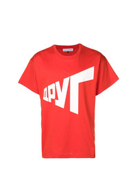 T-shirt girocollo stampata rossa e bianca di Gosha Rubchinskiy