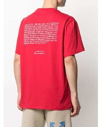 T-shirt girocollo stampata rossa e bianca di Throwback.