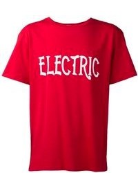 T-shirt girocollo stampata rossa e bianca di Kitsune