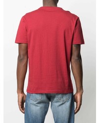 T-shirt girocollo stampata rossa e bianca di Napapijri