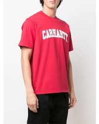 T-shirt girocollo stampata rossa e bianca di Carhartt WIP
