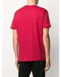 T-shirt girocollo stampata rossa e bianca di Belstaff