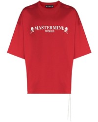 T-shirt girocollo stampata rossa e bianca di Mastermind Japan