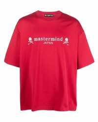 T-shirt girocollo stampata rossa e bianca di Mastermind World