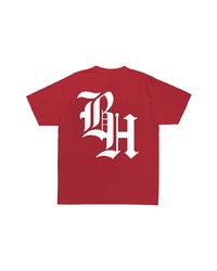 T-shirt girocollo stampata rossa e bianca di Brockhampton
