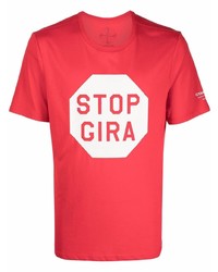 T-shirt girocollo stampata rossa e bianca di Nike