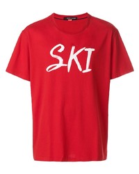 T-shirt girocollo stampata rossa e bianca di Perfect Moment