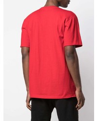 T-shirt girocollo stampata rossa e bianca di Supreme