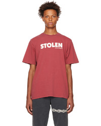 T-shirt girocollo stampata rossa e bianca di Stolen Girlfriends Club