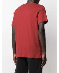 T-shirt girocollo stampata rossa e bianca di Nike