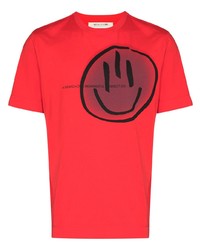 T-shirt girocollo stampata rossa e nera di 1017 Alyx 9Sm
