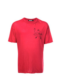 T-shirt girocollo stampata rossa e nera di Adaptation