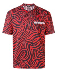 T-shirt girocollo stampata rossa e nera di Calvin Klein 205W39nyc