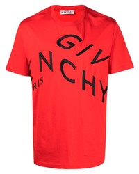 T-shirt girocollo stampata rossa e nera di Givenchy