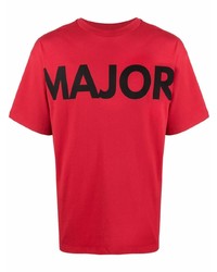 T-shirt girocollo stampata rossa e nera di Honey Fucking Dijon