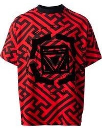 T-shirt girocollo stampata rossa e nera di Kokon To Zai