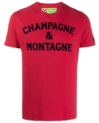 T-shirt girocollo stampata rossa e nera di MC2 Saint Barth