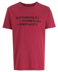 T-shirt girocollo stampata rossa e nera di OSKLEN