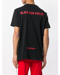 T-shirt girocollo stampata rossa e nera di Palm Angels