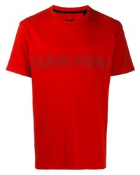 T-shirt girocollo stampata rossa e nera di rag & bone