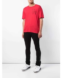 T-shirt girocollo stampata rossa e nera di Adaptation