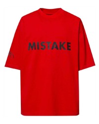T-shirt girocollo stampata rossa di A BETTER MISTAKE