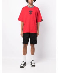 T-shirt girocollo stampata rossa di AAPE BY A BATHING APE