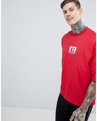 T-shirt girocollo stampata rossa di ASOS DESIGN