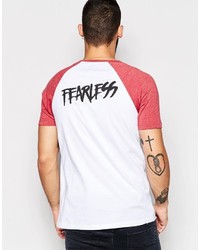 T-shirt girocollo stampata rossa di Asos