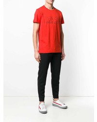T-shirt girocollo stampata rossa di BOSS HUGO BOSS
