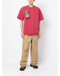 T-shirt girocollo stampata rossa di JW Anderson