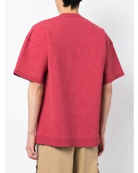 T-shirt girocollo stampata rossa di JW Anderson