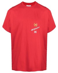 T-shirt girocollo stampata rossa di BEL-AIR ATHLETICS