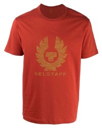 T-shirt girocollo stampata rossa di Belstaff