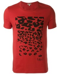 T-shirt girocollo stampata rossa di Burberry