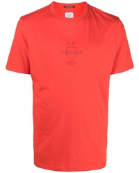 T-shirt girocollo stampata rossa di C.P. Company
