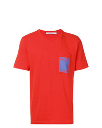 T-shirt girocollo stampata rossa di Calvin Klein Jeans