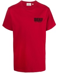 T-shirt girocollo stampata rossa di Deus Ex Machina