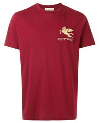 T-shirt girocollo stampata rossa di Etro