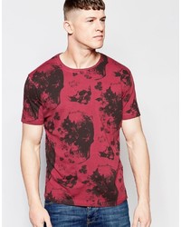 T-shirt girocollo stampata rossa di Firetrap
