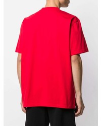 T-shirt girocollo stampata rossa di Marni