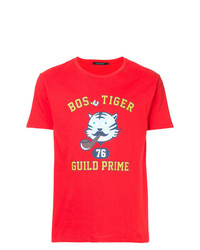 T-shirt girocollo stampata rossa di GUILD PRIME