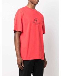 T-shirt girocollo stampata rossa di Han Kjobenhavn