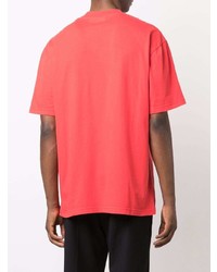 T-shirt girocollo stampata rossa di Han Kjobenhavn