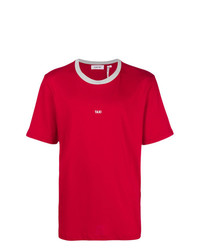 T-shirt girocollo stampata rossa di Helmut Lang