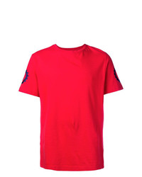 T-shirt girocollo stampata rossa di Hydrogen