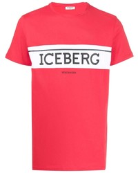 T-shirt girocollo stampata rossa di Iceberg